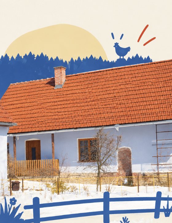 Stavení statku pod Železnými horami